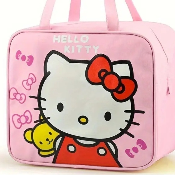 NWT Hello Kitty by Sanrio Large Lunch Box for Girls Adults Light PINK - Picture 2 of 2